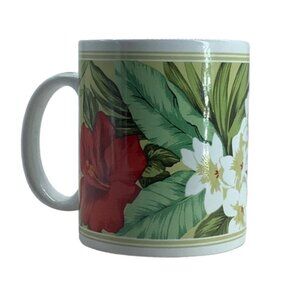 Treasures of Aloha Floral Nostalgia Honolulu Hawaii Coffee Cup Mug 10oz Hibiscus